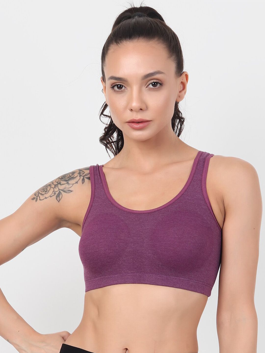 XOXO Design Women Purple Solid Bra Price in India