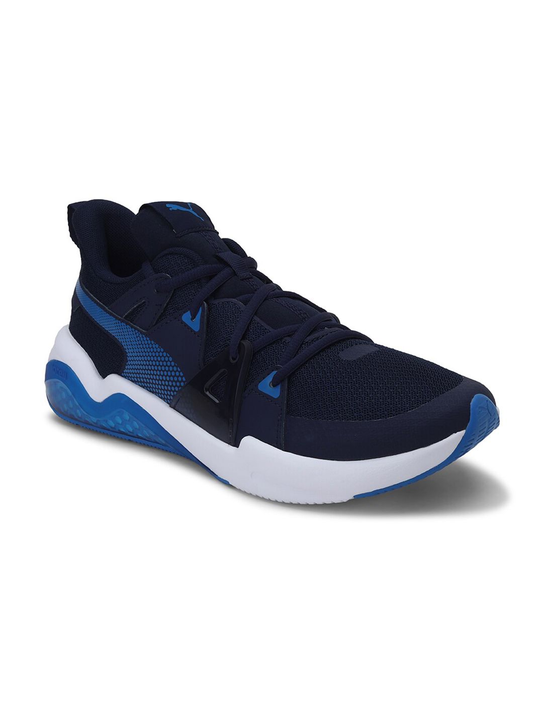 Puma Men Navy Blue Textile Running Shoes