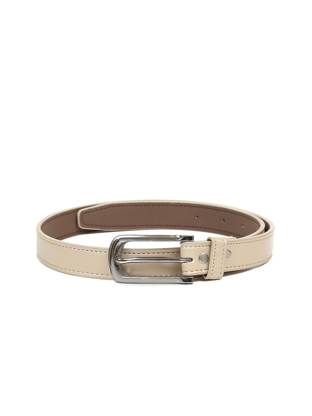 Calvadoss Women Beige Solid PU Belt Price in India