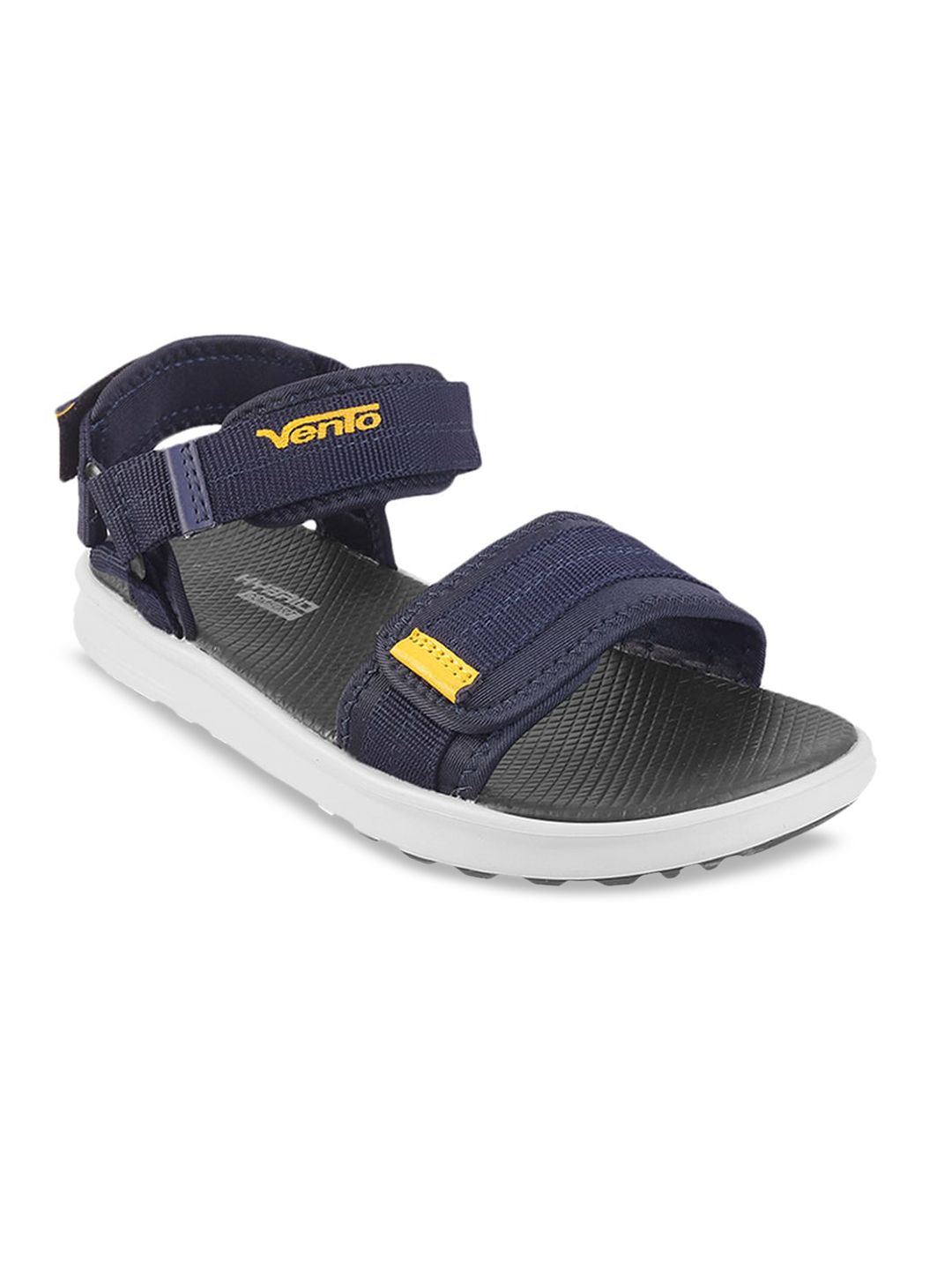Vento Unisex Navy Blue & Yellow Solid Sports Sandal Price in India