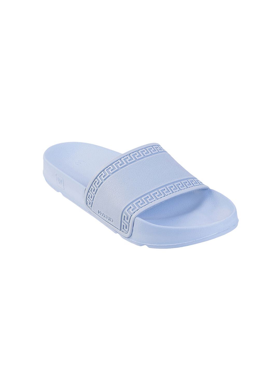 Vento Women Light Blue Solid Sliders Price in India