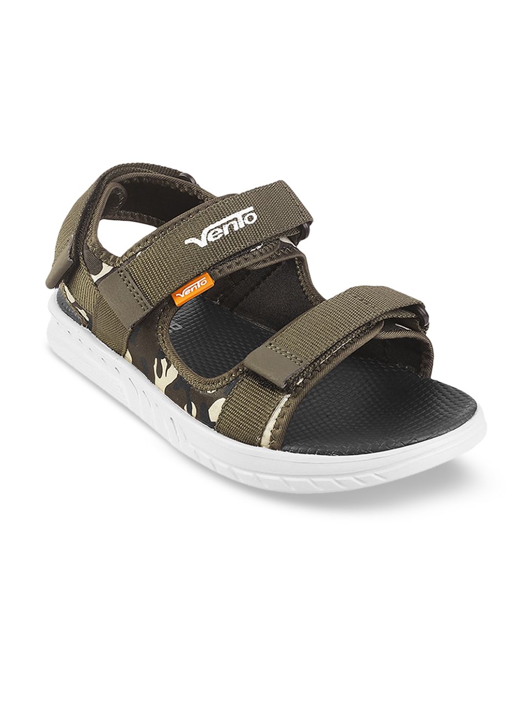 Vento Unisex Khakhi Brown & Camouflage Printed Sports Sandal Price in India