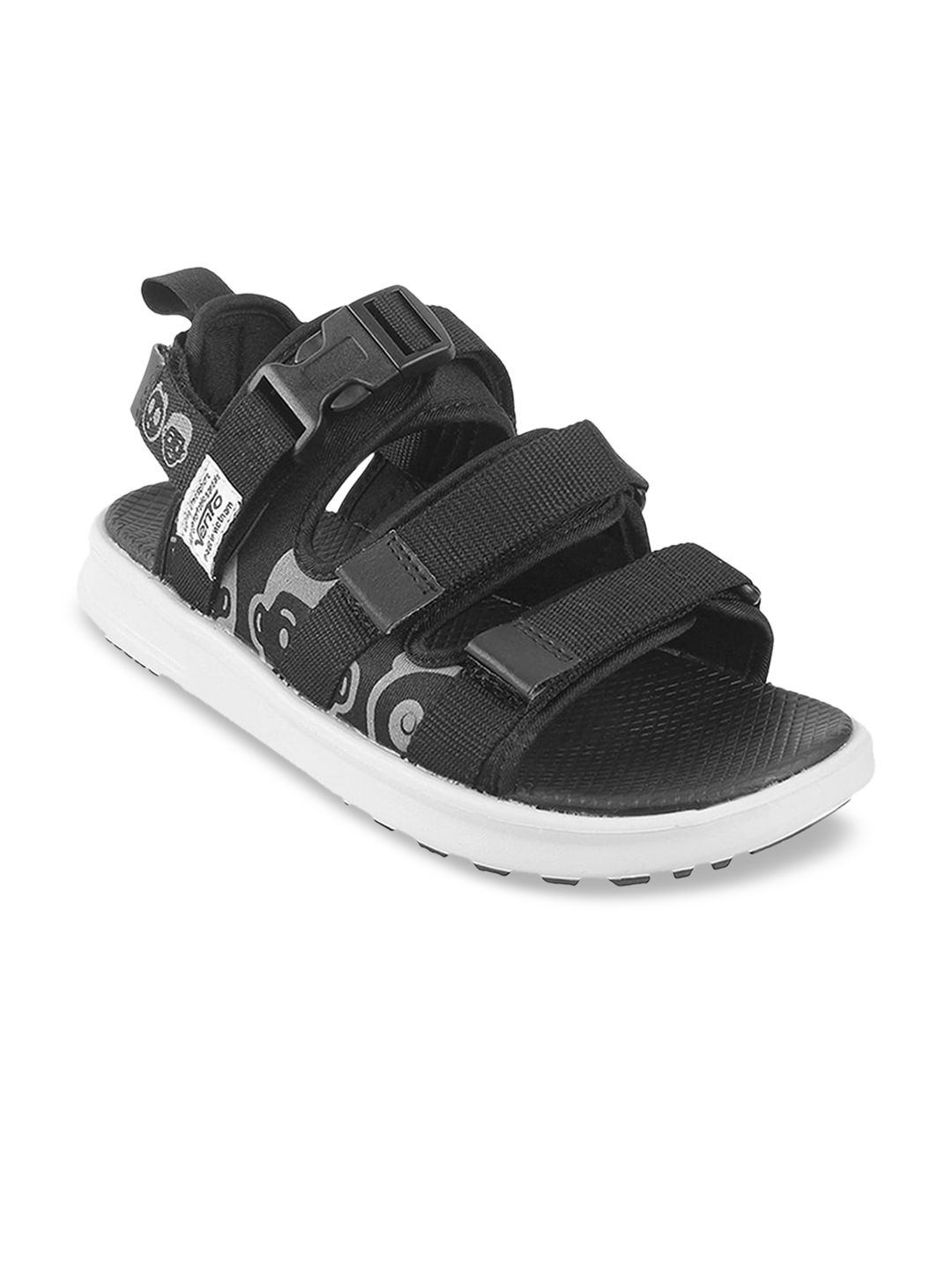 Vento Unisex Black Solid Sports Sandals Price in India