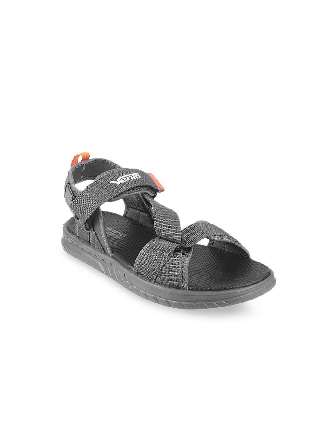 Vento Grey & White Solid Sports Sandals Price in India