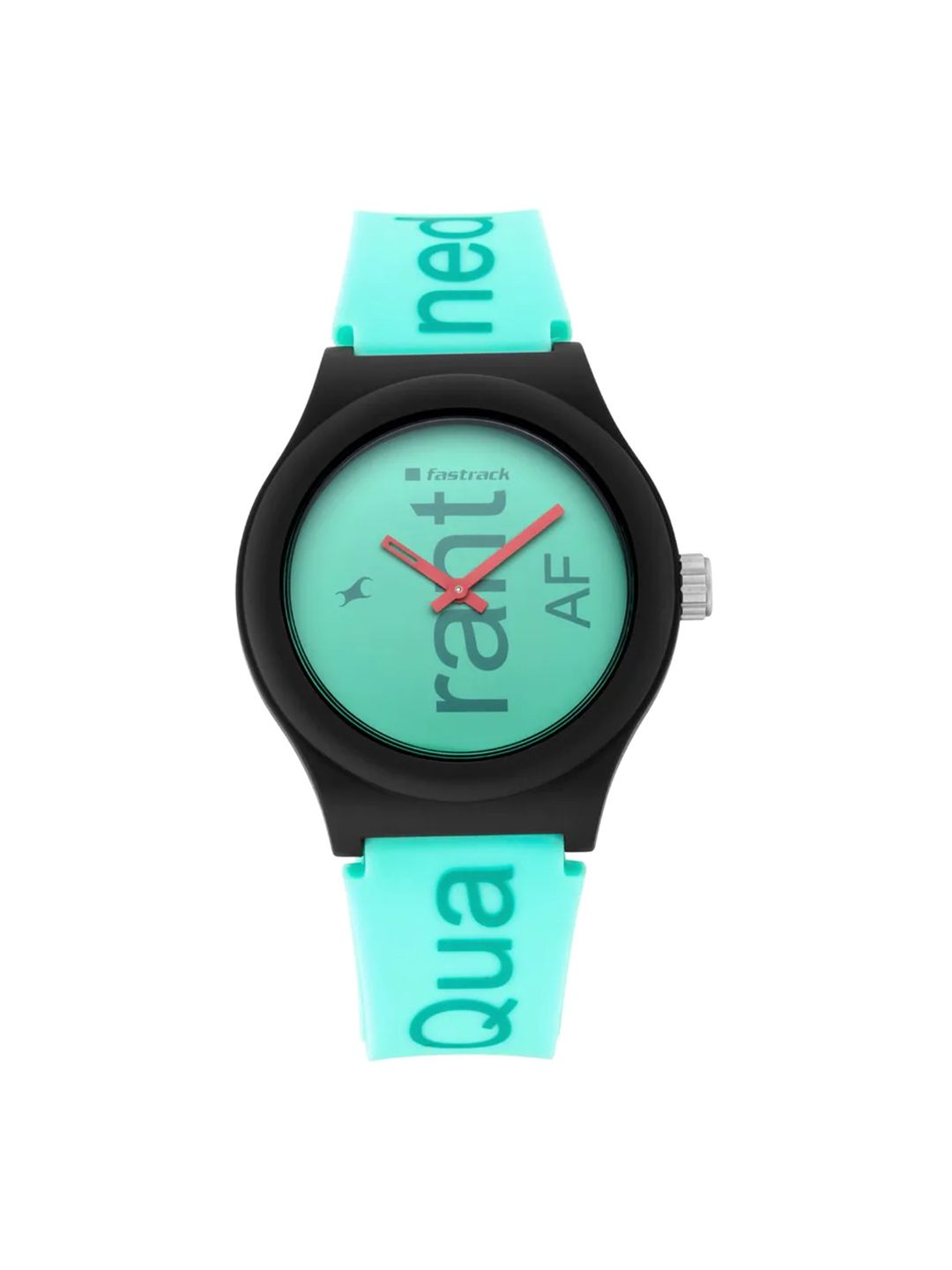 Fastrack Unisex Sea Green Printed Dial & Straps Tees Lockdown Analogue Watch 38037PP14W Price in India