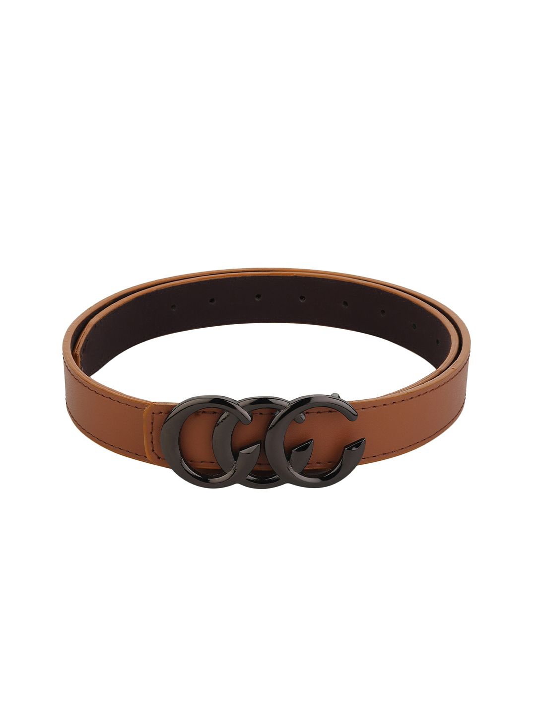 Calvadoss Women Tan Solid Belt Price in India