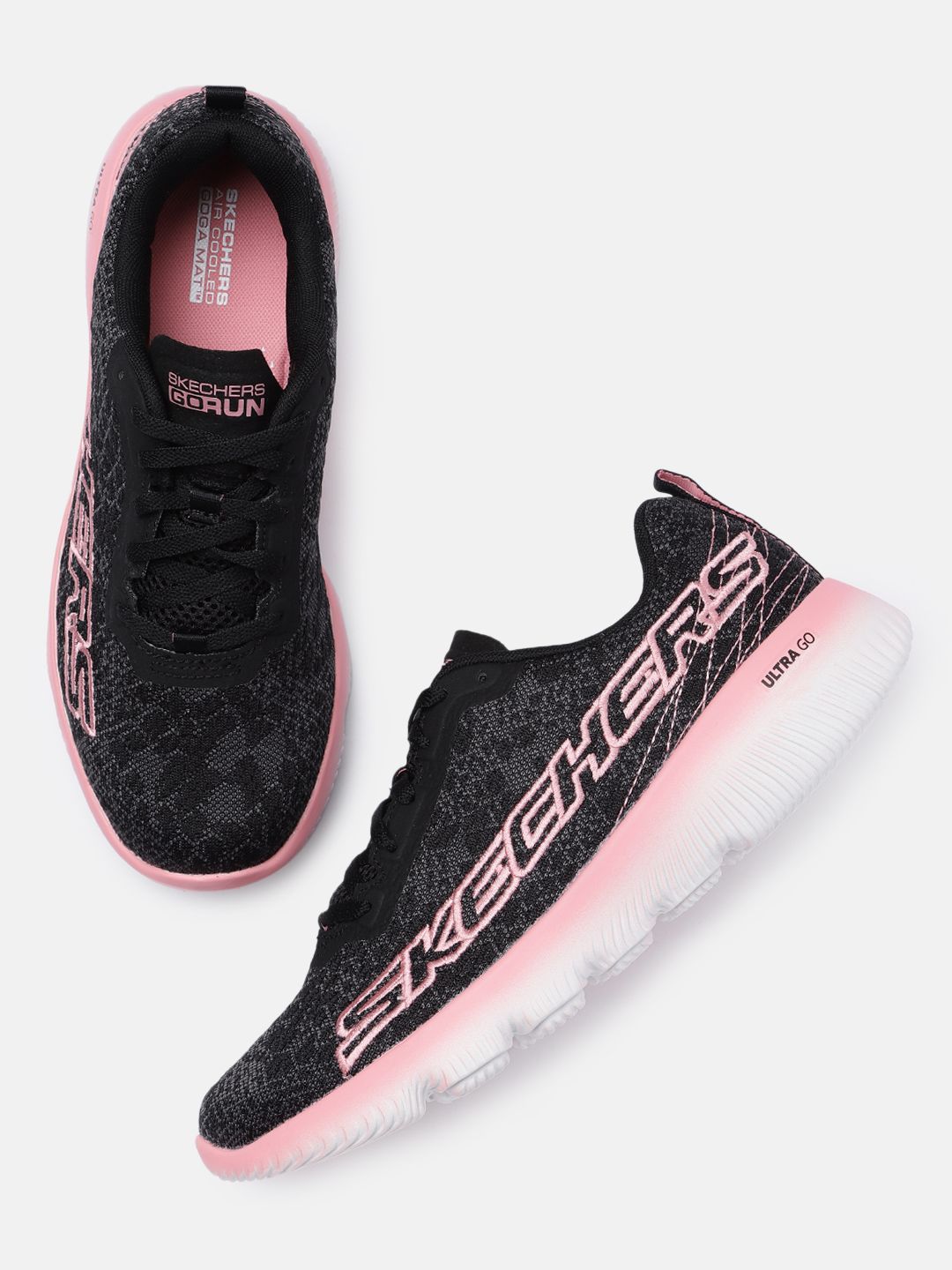 Skechers Women Black & Pink GO RUN FOCUS - BELIEF Running Shoes Price in India