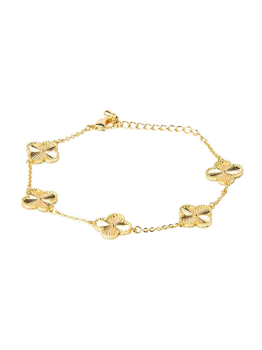 Moon Dust Women Gold-Toned Brass Gold-Plated Charm Bracelet Price in India