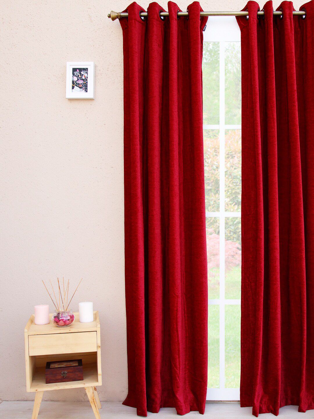 Ariana Red Door Curtain Price in India