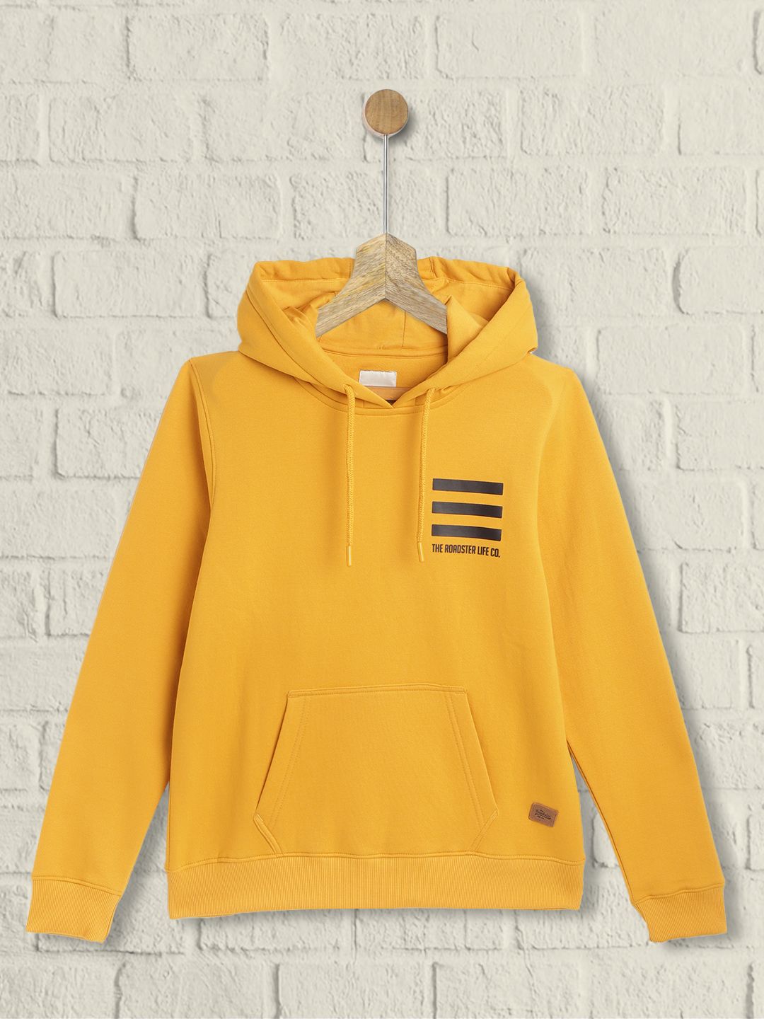 Buy UTH by Roadster UTH by Roadster Boys Mustard Yellow Solid Hooded  Sweatshirt at Redfynd