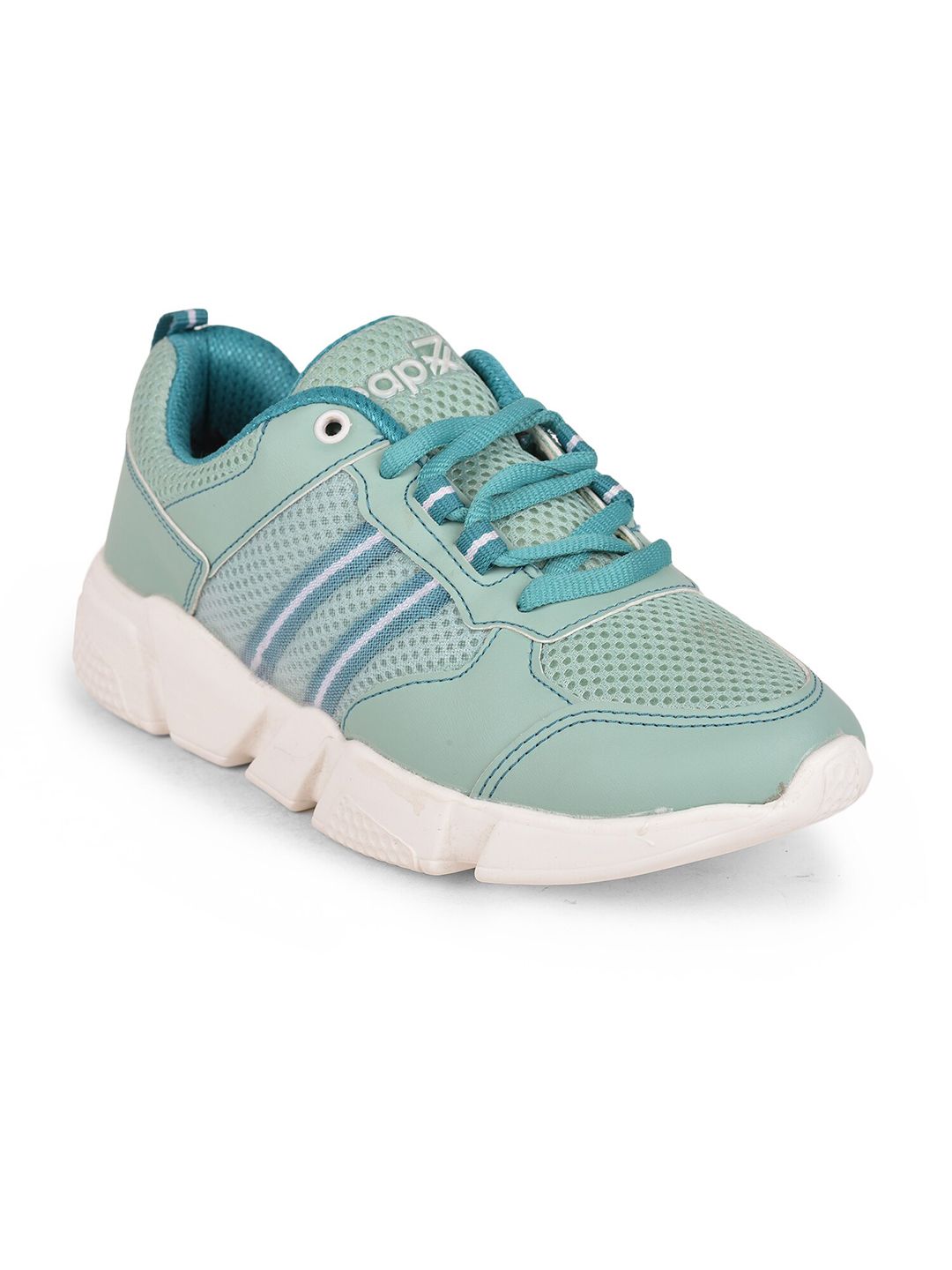 Liberty Women Green Mesh Walking Non-Marking Shoes Price in India