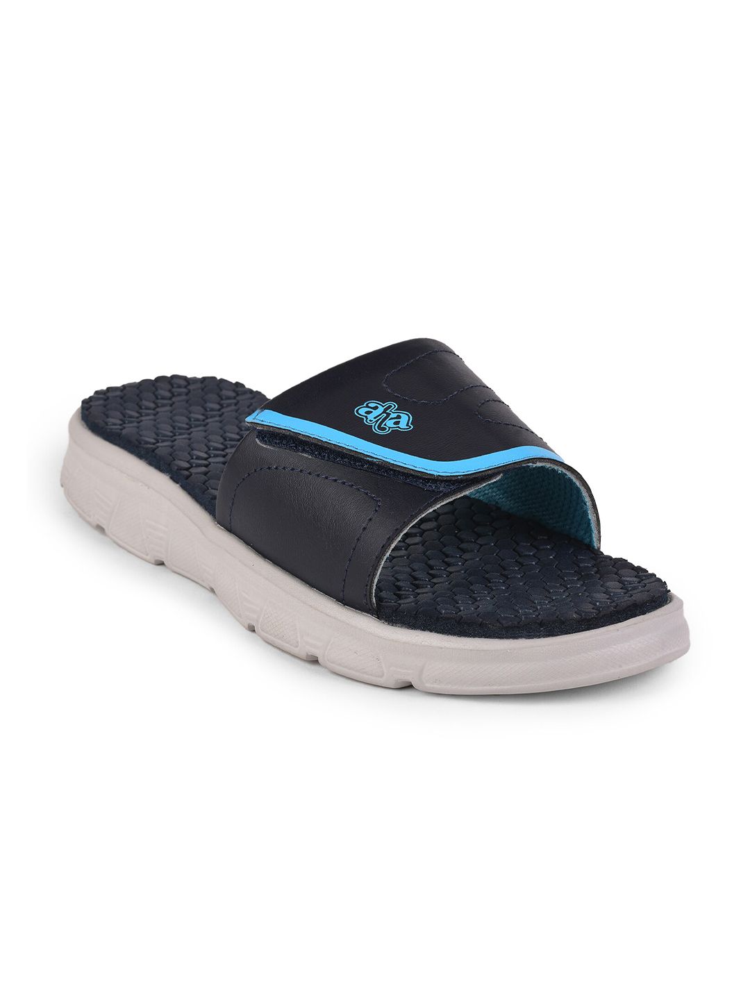 Liberty Women Blue Solid Rubber Sliders Price in India