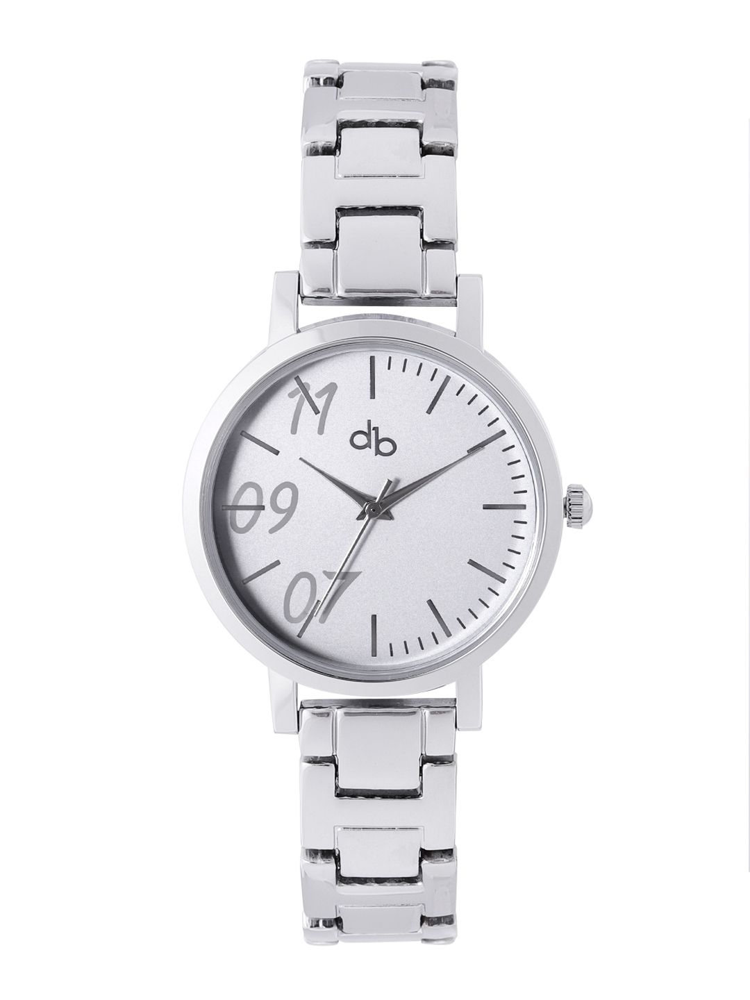 DressBerry Women Silver-Toned Dial & Bracelet Style Straps Analogue Watch DB-SS21-4D Price in India