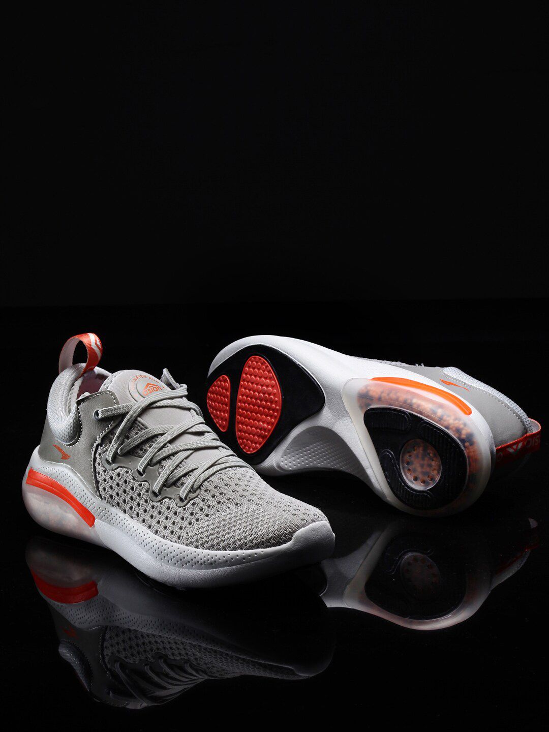 ASIAN Men Grey Mesh Running Non-Marking Shoes
