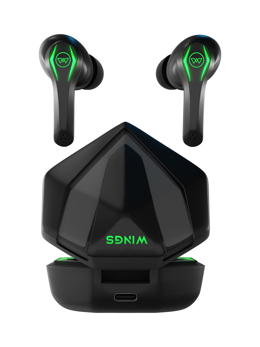 WINGS Black Phantom Pro Gaming TWS with 65 MS Latency Earbuds Price in India