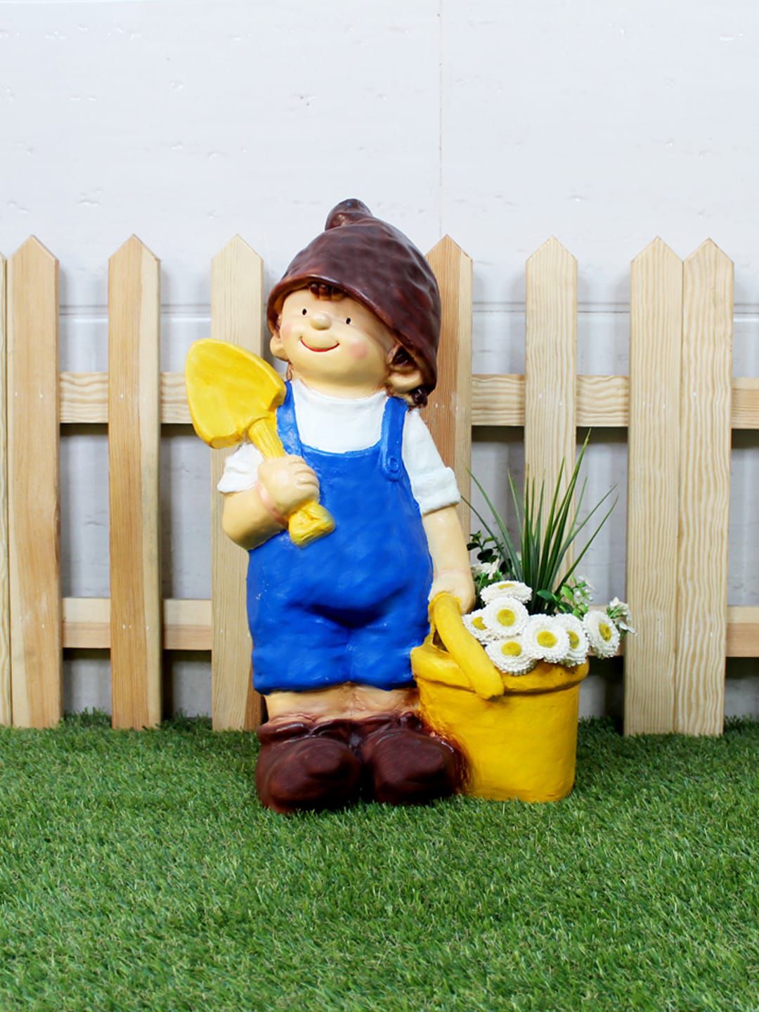 Wonderland Blue Boy With Spade Flower Pot Price in India