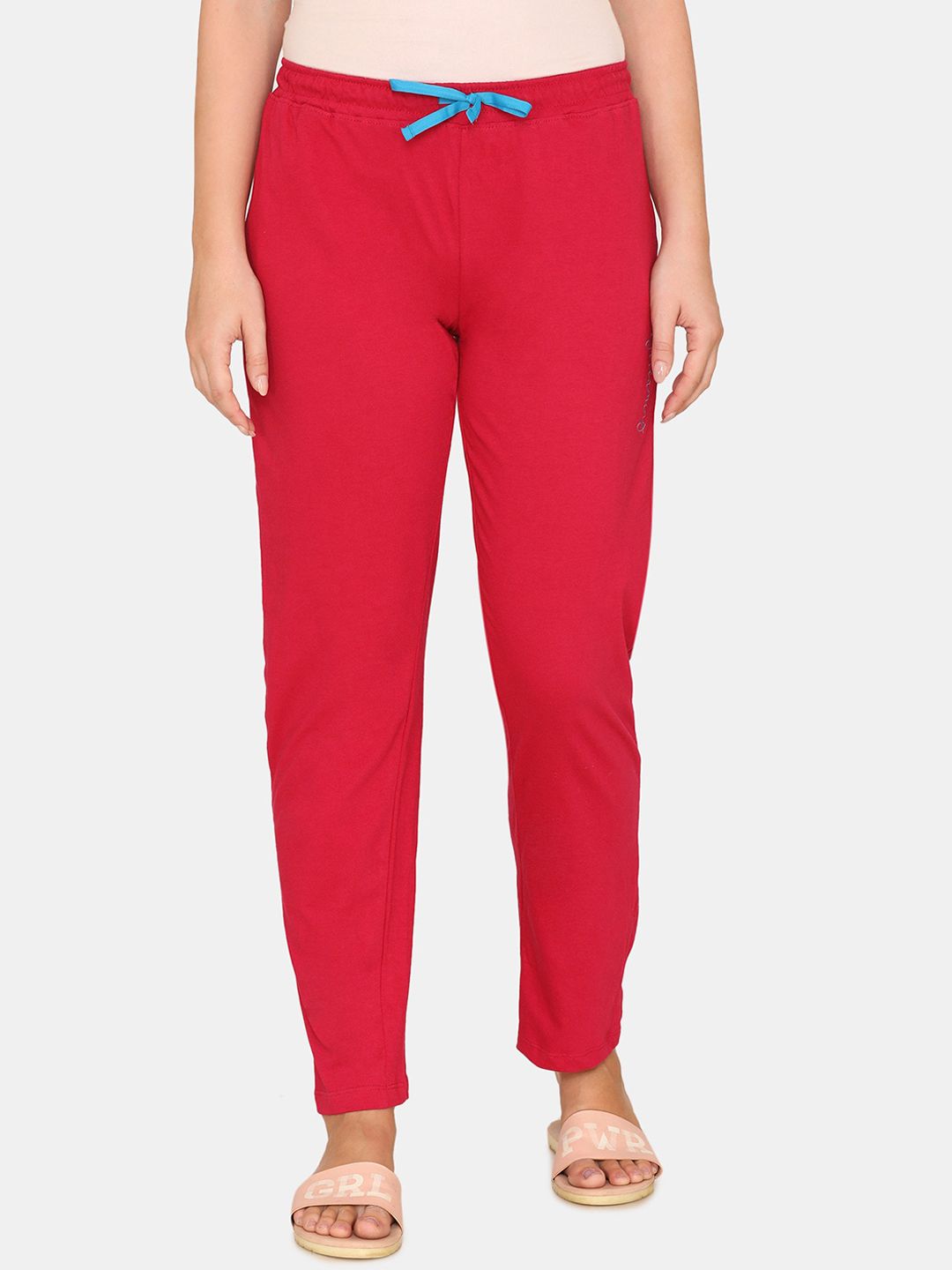 Zivame Womens Red My Besties Cotton Pyjama Price in India