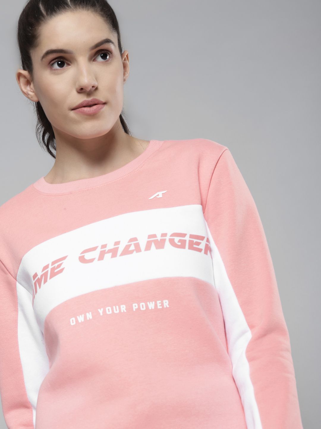 Alcis Women Peach-Coloured Printed Sweatshirt Price in India