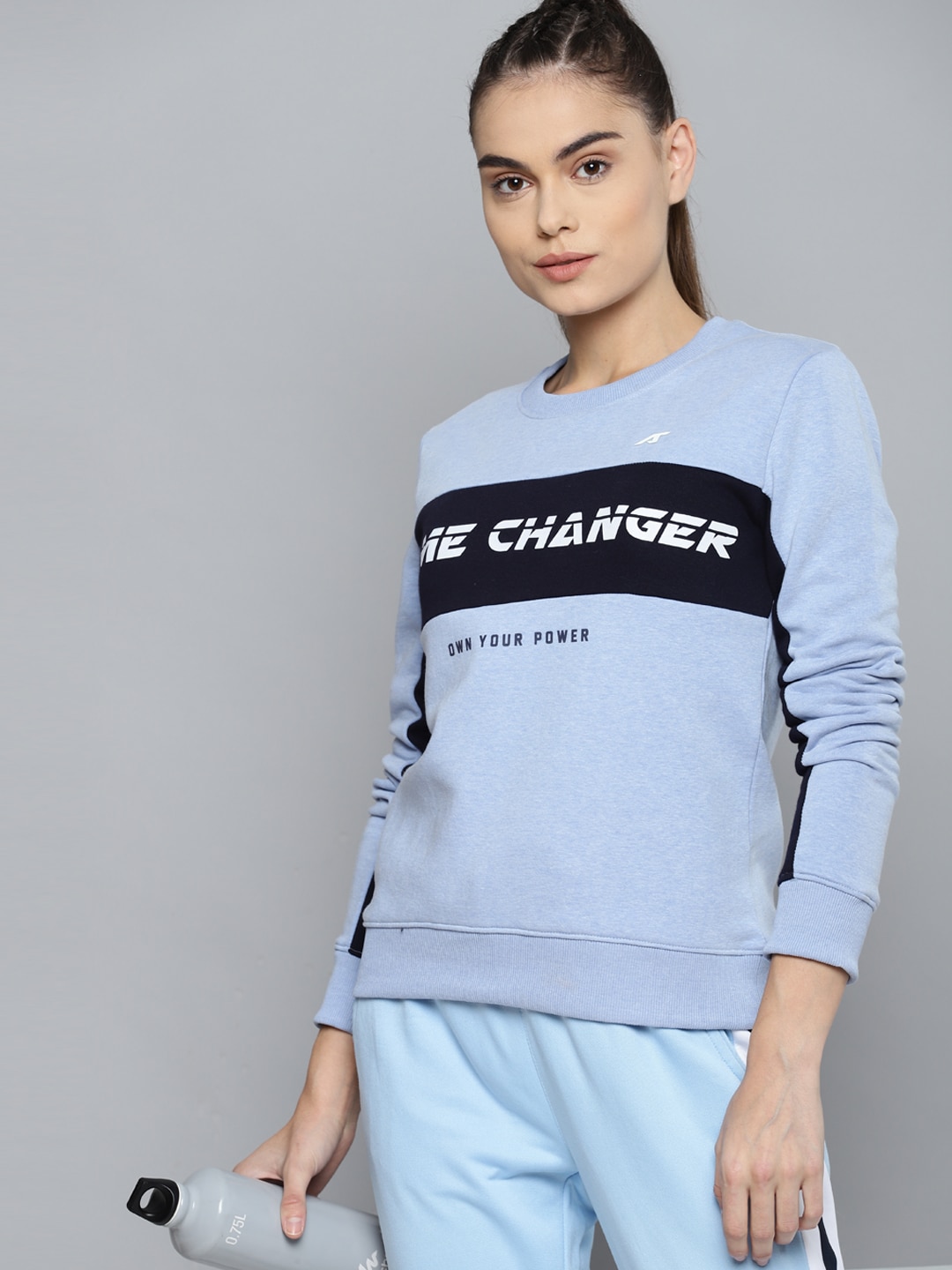 Alcis Women Blue Printed Sweatshirt Price in India