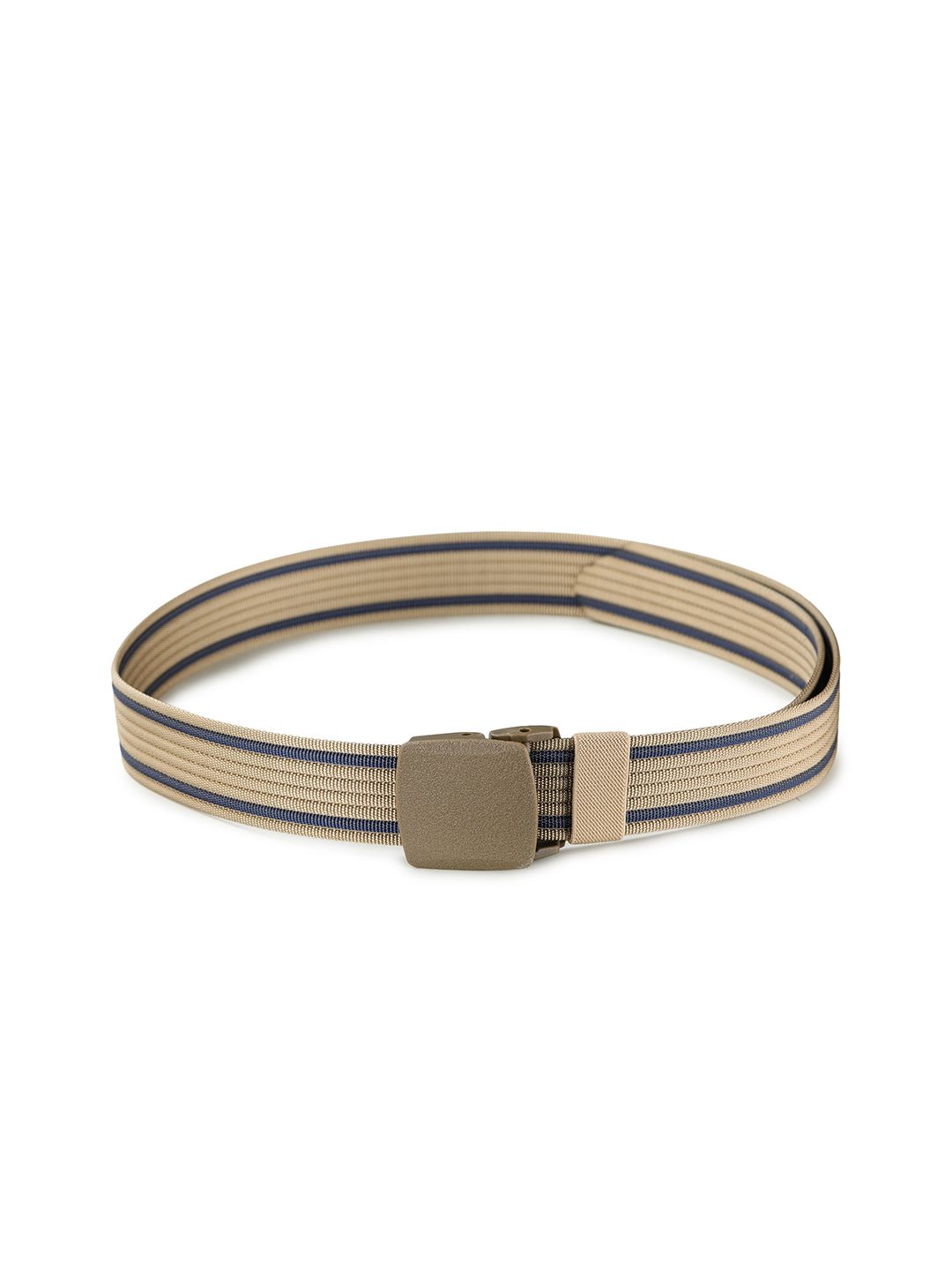 Calvadoss Women Beige & Blue Woven Design Canvas Belt Price in India