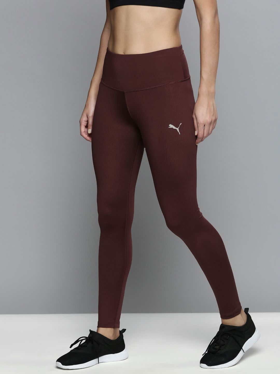 Puma Women Brown Solid ESS Tights Price in India