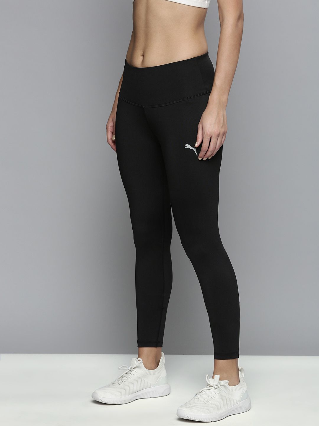 Puma Women Black Solid ESS Tights Price in India