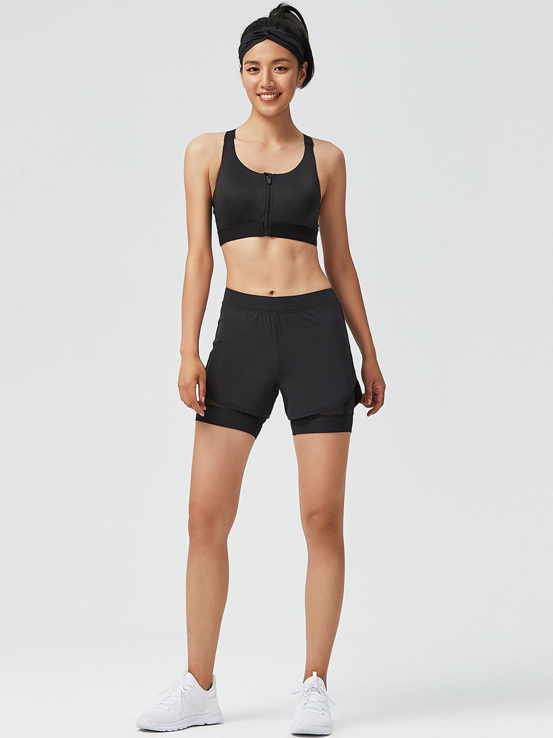 Domyos By Decathlon Women Black Training or Gym Hot Pants Shorts Price in India
