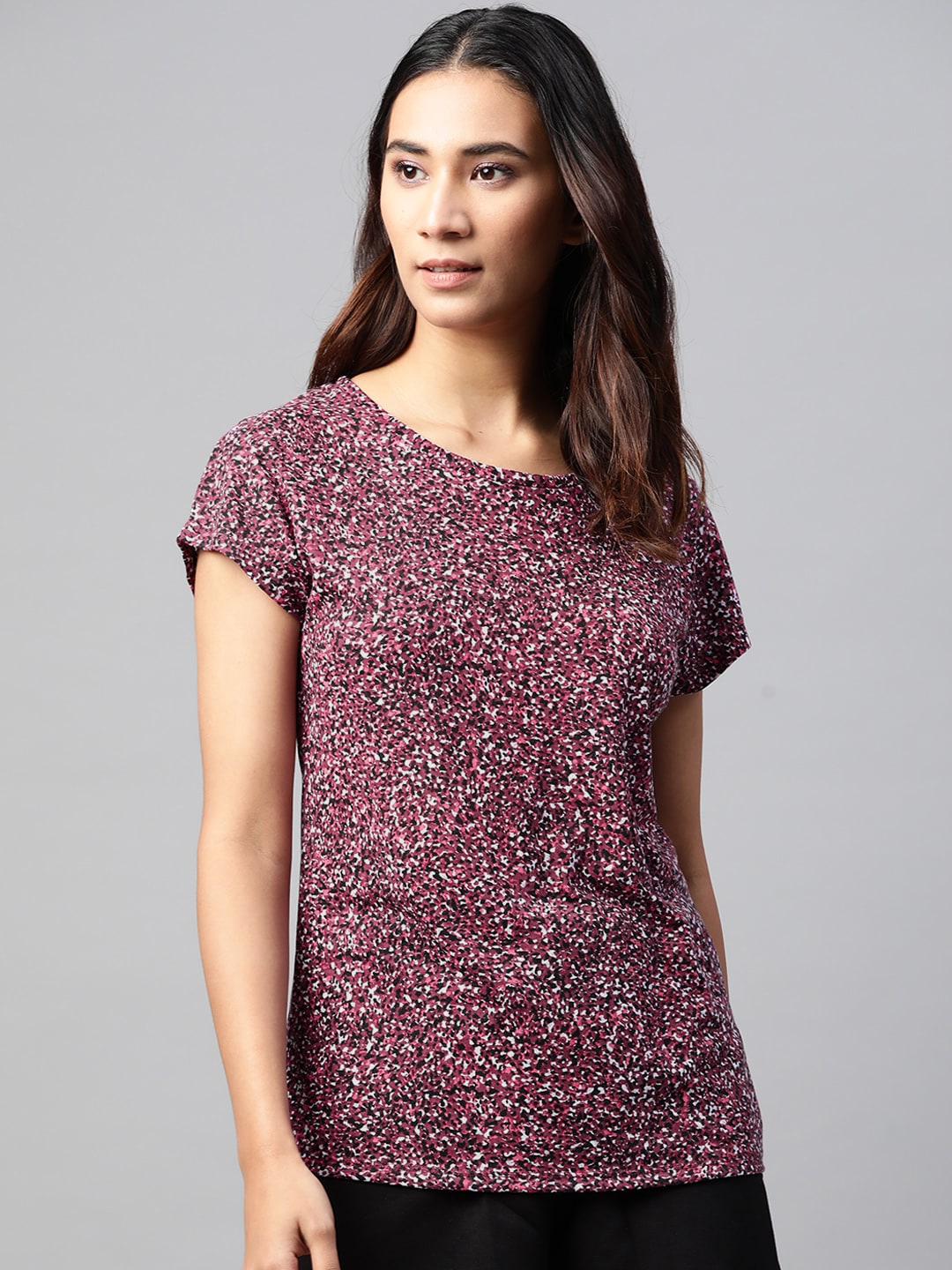 Marks & Spencer Womens Purple Regular T shirt Price in India