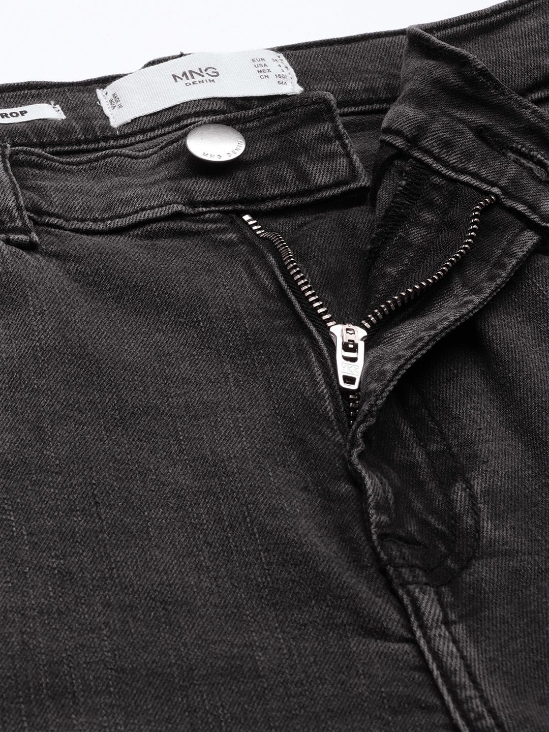 Charcoal Mid-Rise Bootcut Flared Cropped Stretchable Jeans