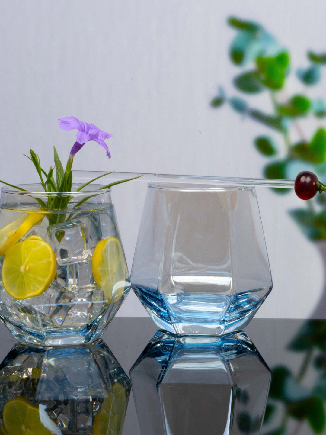 GOODHOMES Set Of 6 Transparent Glass Tumblers Price in India