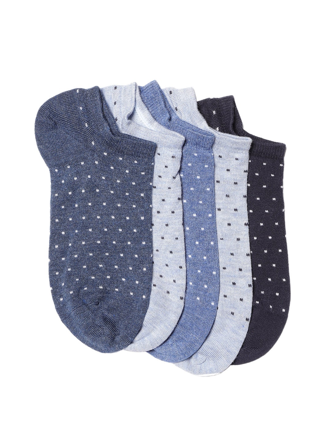 Marks & Spencer Women Pack of 5 Blue Patterned Trainer Shoe Liners Price in India