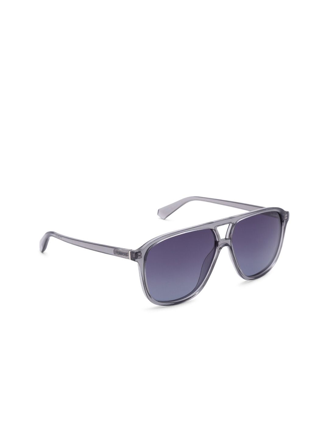 Polaroid Unisex Purple Lens & Steel-Toned Aviator UV Protected Lens-202444-9 Price in India