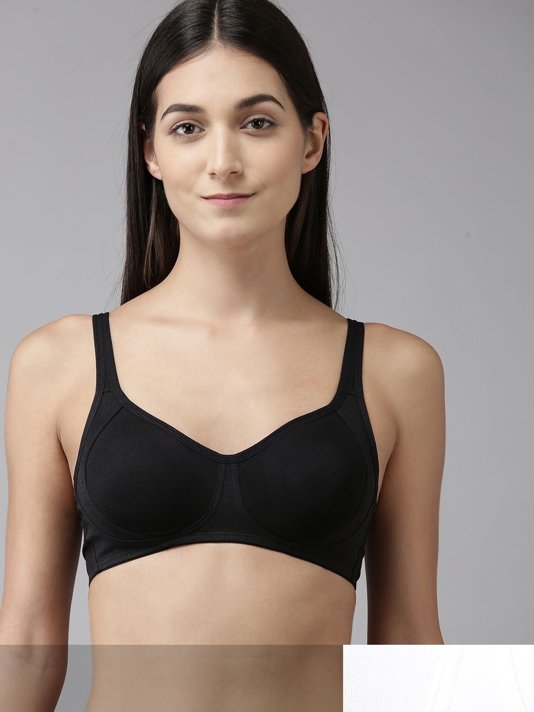 Van Heusen Women Pack Of 2 Solid High Coverage Side Support T-shirt Bra ILIBRVLSPBWH11014 Price in India