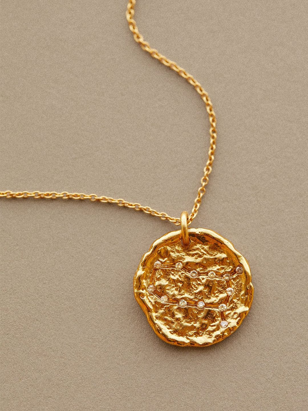 MANGO Gold-Toned Stone-Studded Gemini Necklace Price in India