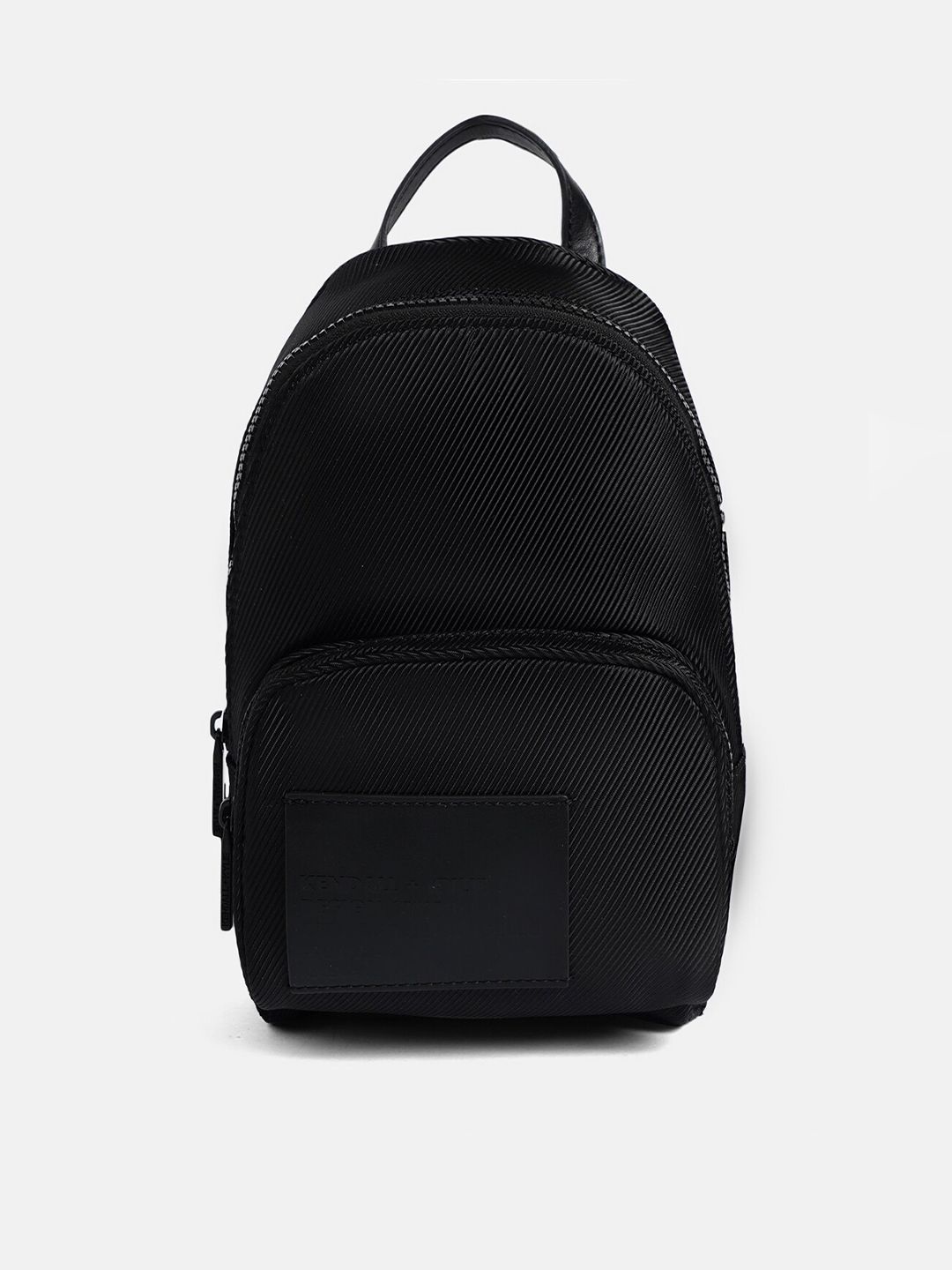 KENDALL & KYLIE Women Black Striped Backpack Price in India