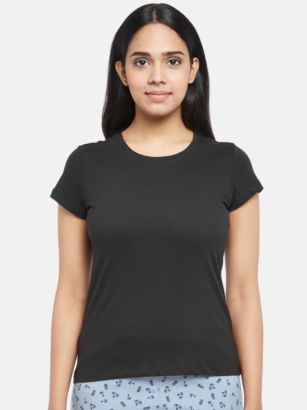 Dreamz by Pantaloons Black Regular Lounge tshirt Price in India