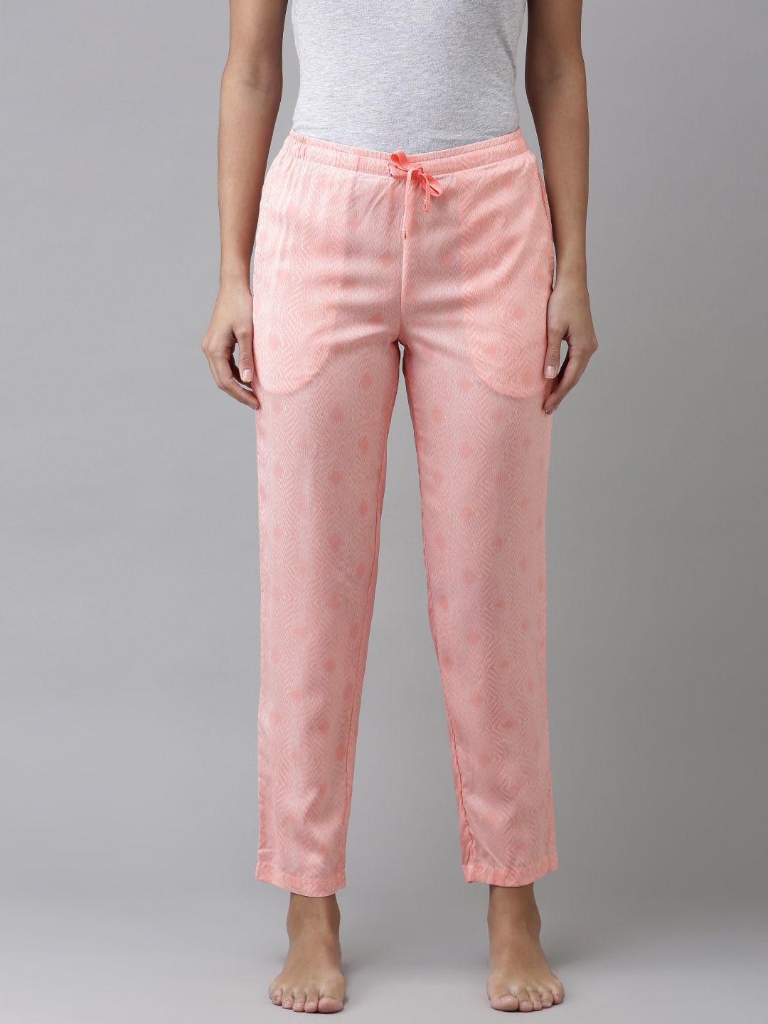 Van Heusen Women Pink Printed Lounge Pants Price in India