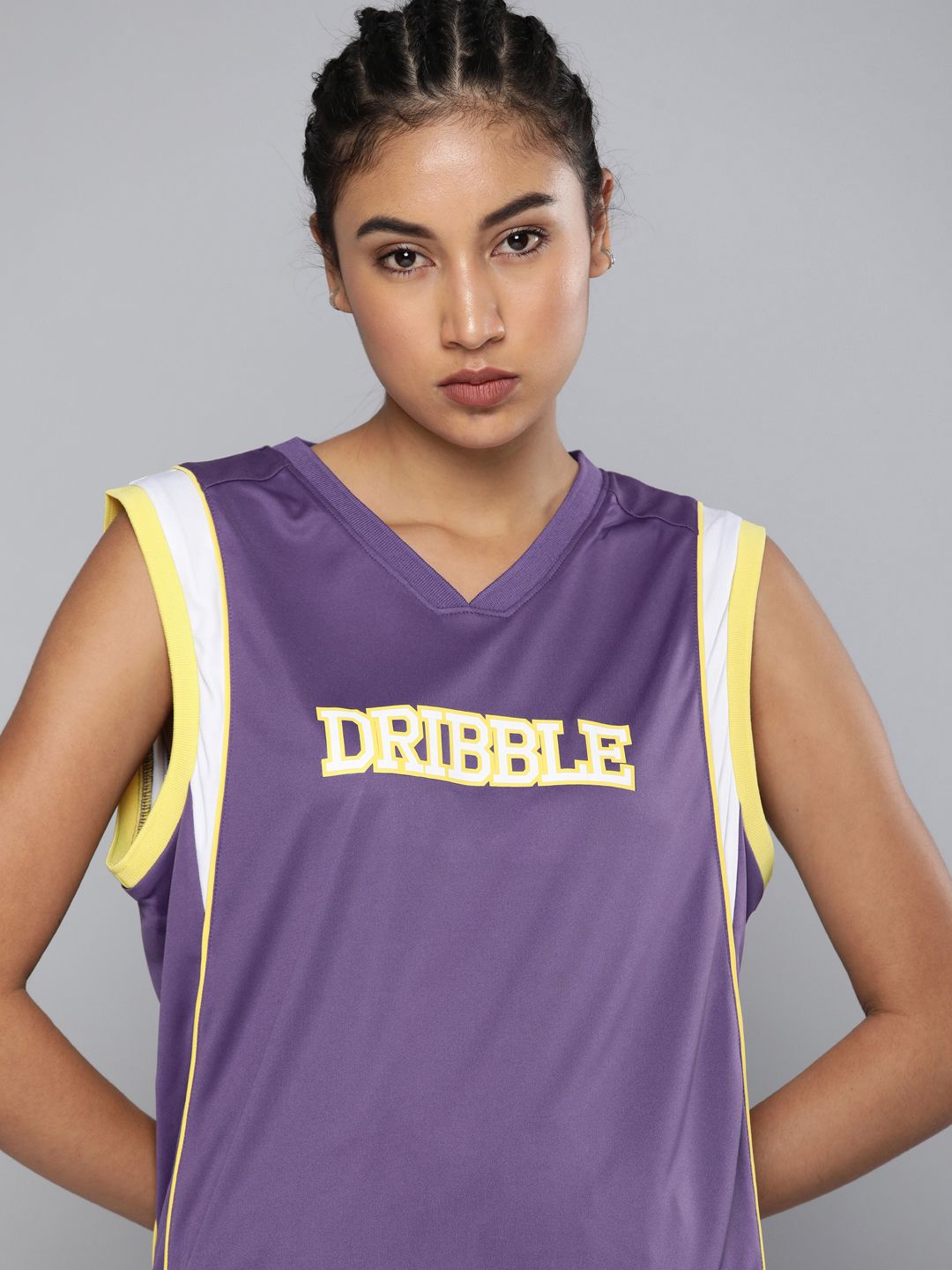 HRX By Hrithik Roshan Basketball Women Mulberry Purple Rapid-Dry Typography Tshirts Price in India