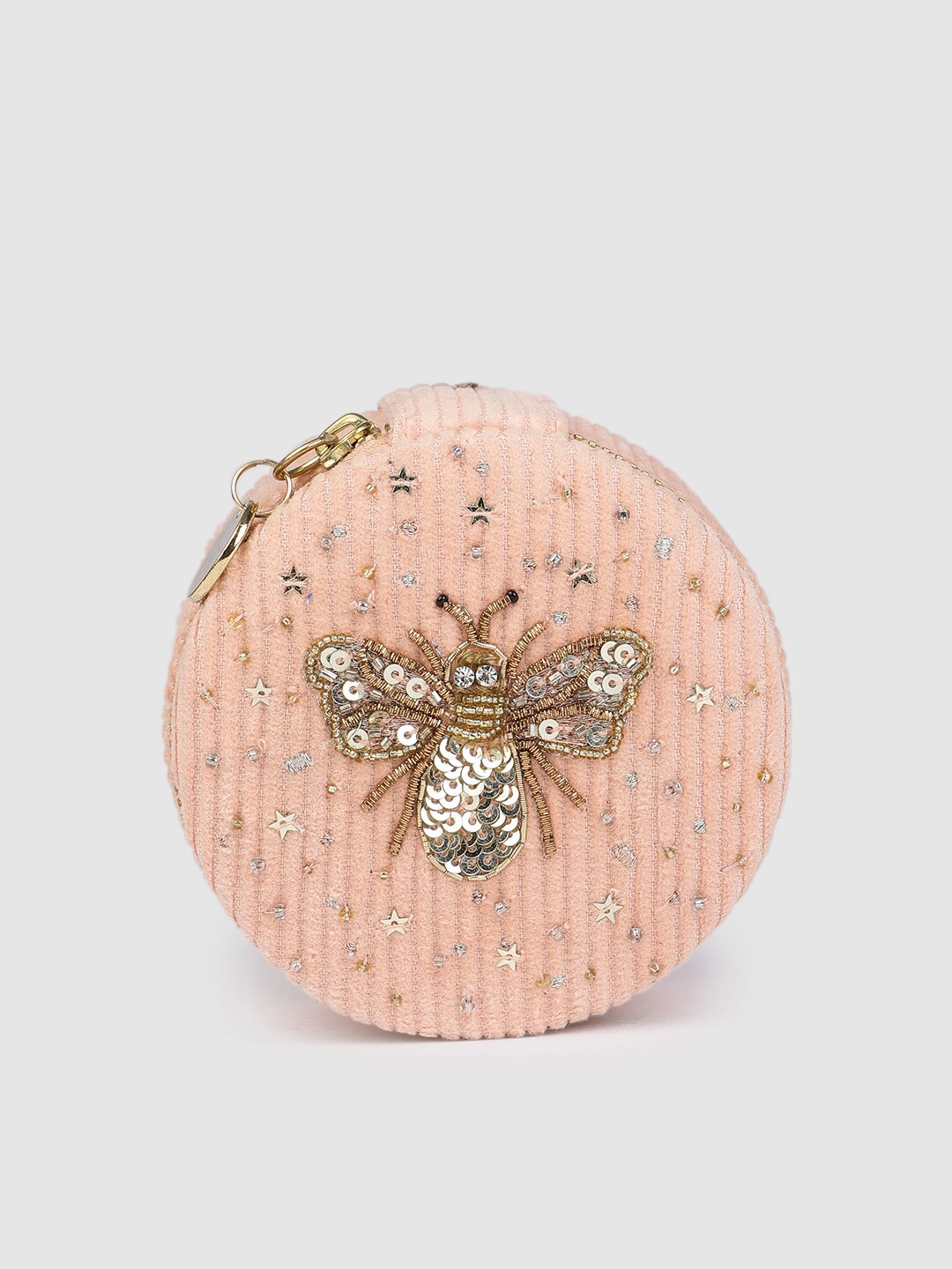 Accessorize Peach Coloured Bee Embellished Jewellery Box Price in India