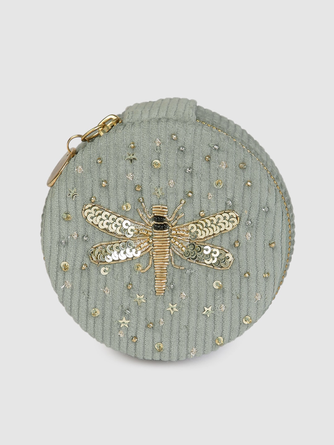 Accessorize Women Green Dragonfly Embellished Jewellery Box Price in India