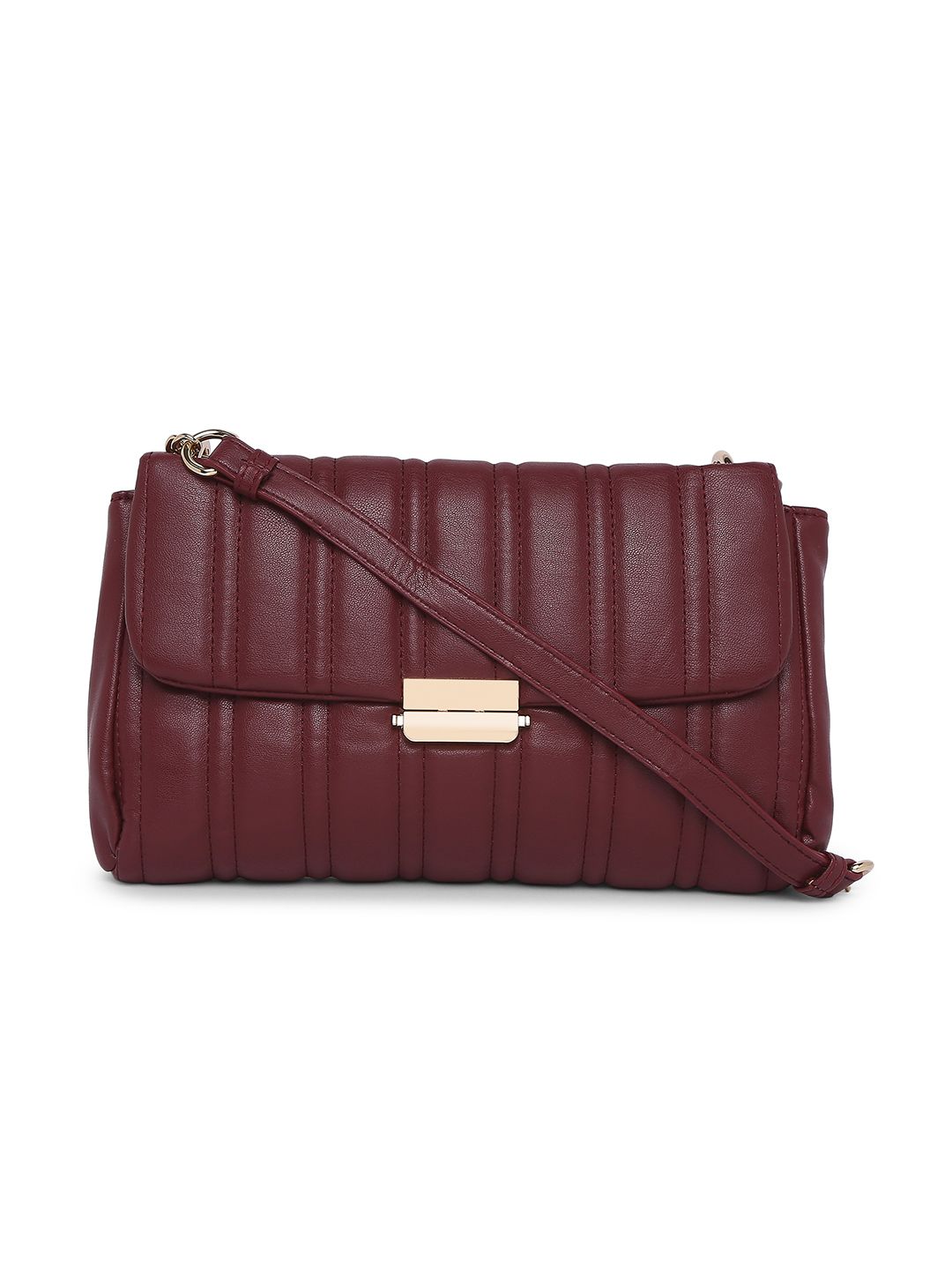 Accessorize Maroon Carrie Chain Quilted Sling Bag Price in India