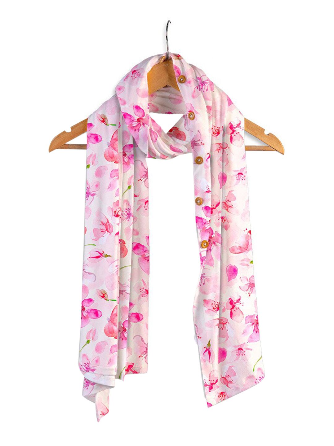 SuperBottoms Women Pink & White Floral Printed Modal Nursing Poncho Price in India