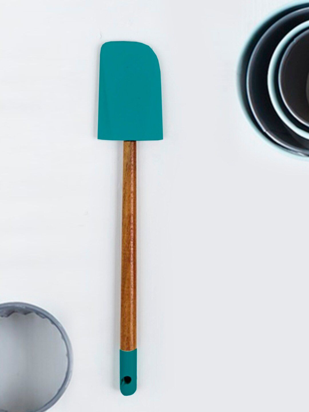 Jamie Oliver Set Of 2 Teal Green Silicon Spatulas Price in India