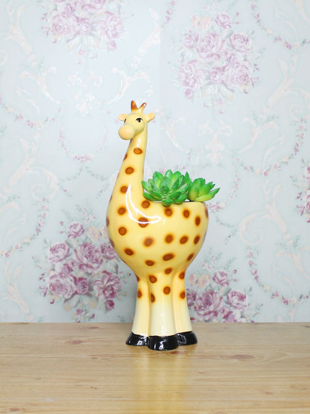 Wonderland Orange & Yellow Small Giraffe Succulent Planter Price in India