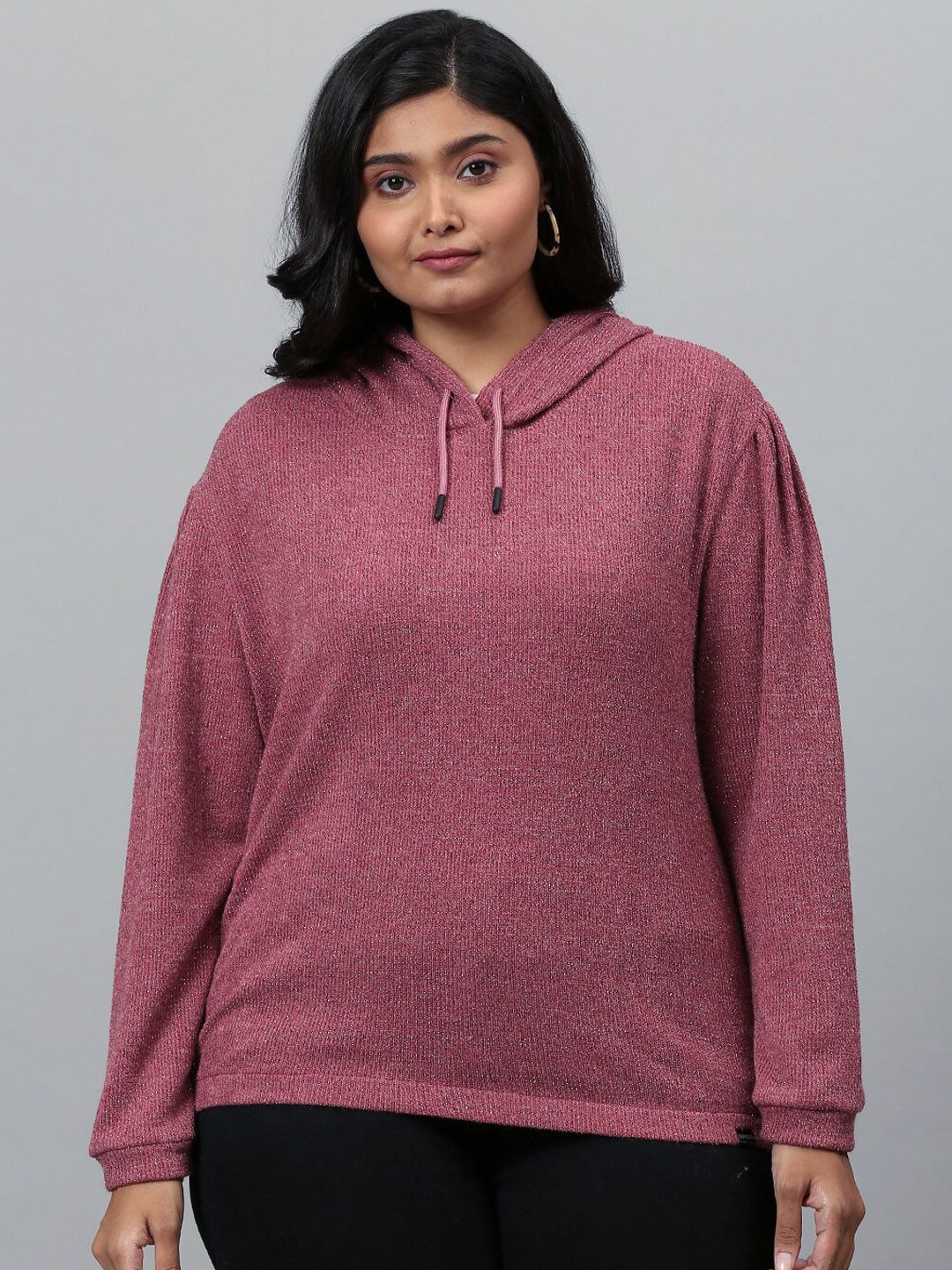 Instafab Plus Women Maroon Sweatshirt Price in India