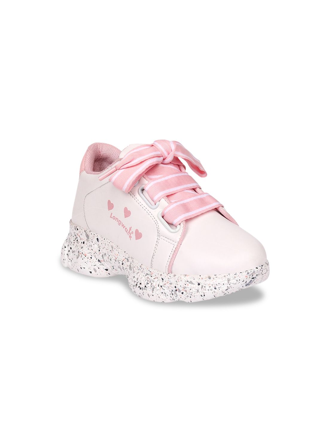 Longwalk Women Pink Printed PU Sneakers Price in India