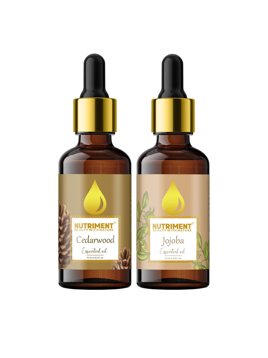 Nutriment Set of 2 Jojoba & Cedarwood Essential Oil 15ml Price in India