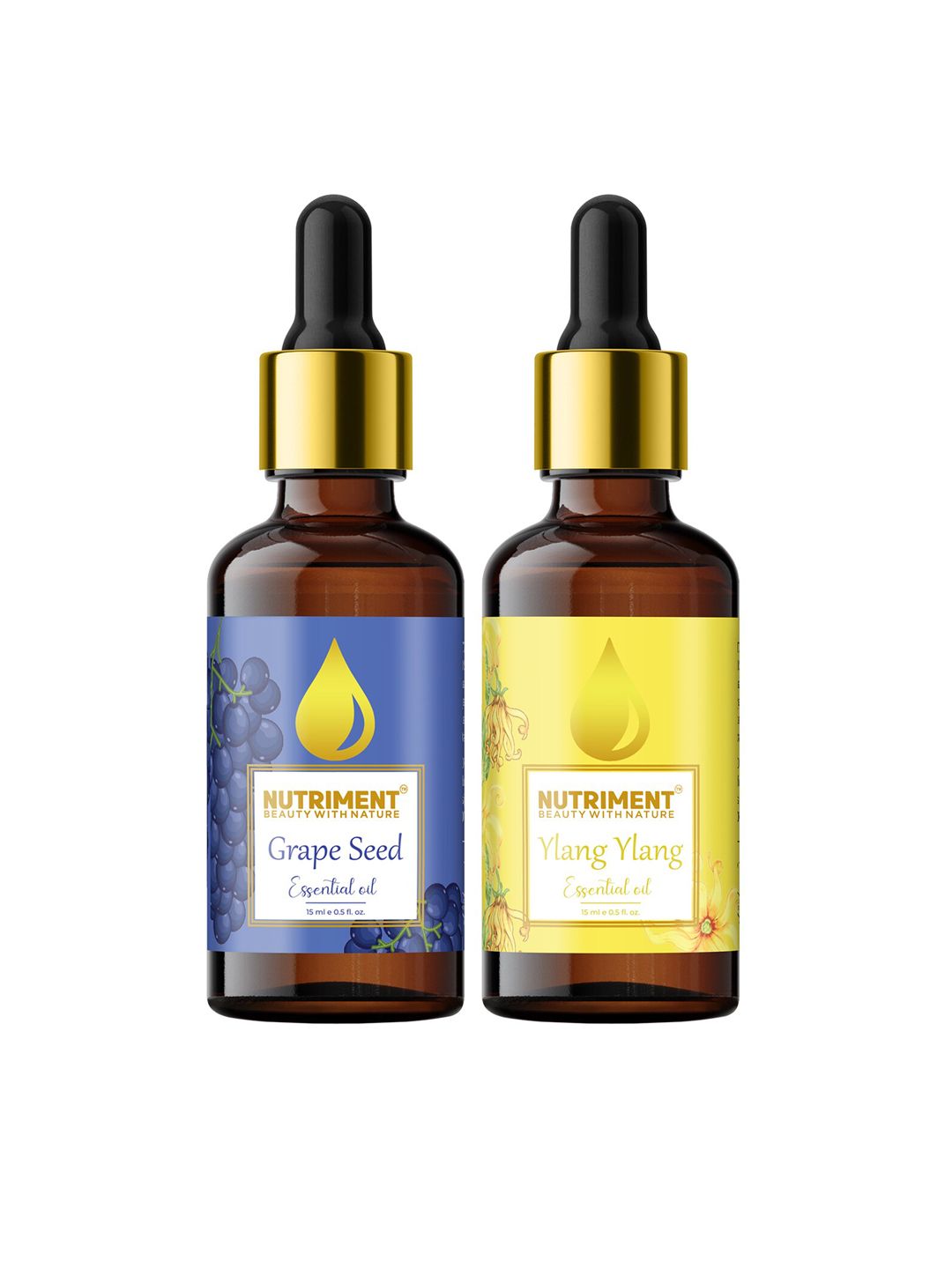 Nutriment Set of 2 Ylang-Ylang & Grape Seed Essential Oil 15ml Price in India