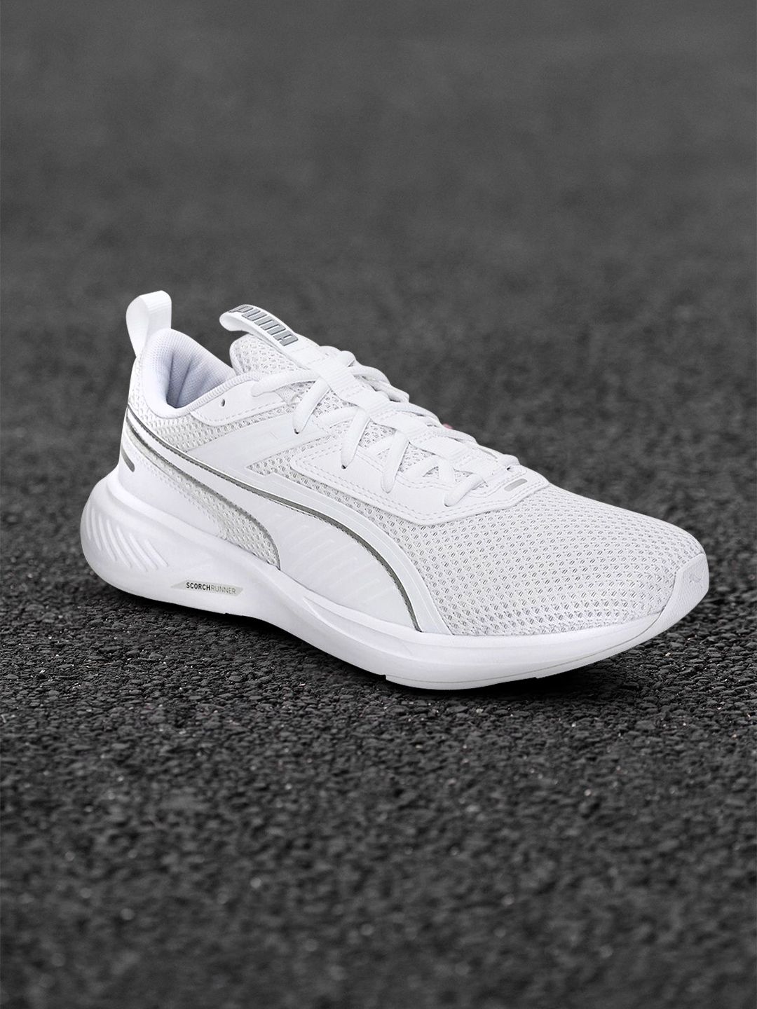 Puma Unisex White Scorch Runner Textile Running Shoes Price in India