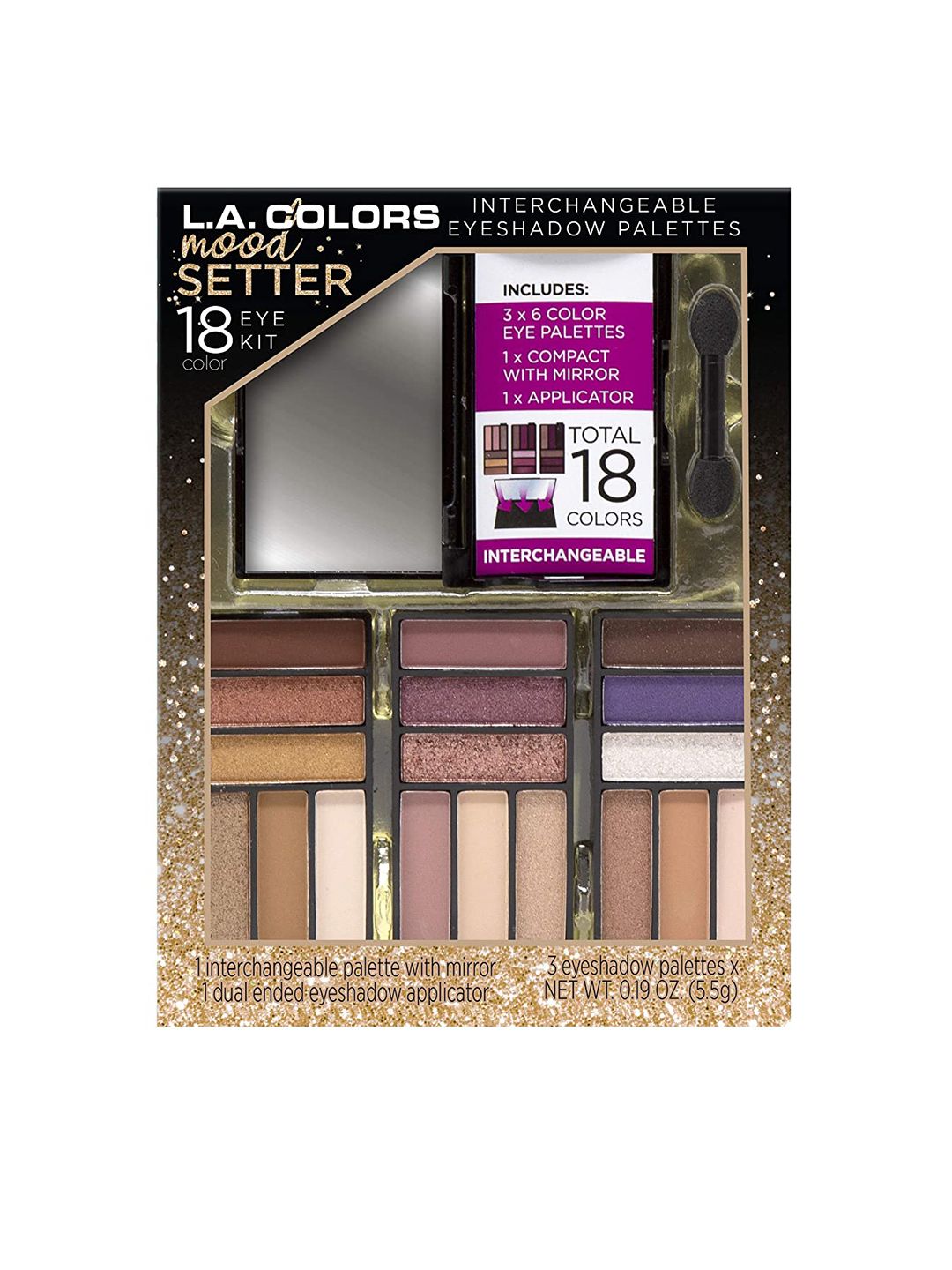L.A colors 18 color Moodsetter Eyeshadow - Amazed Price in India